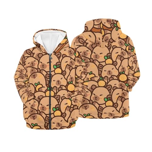 Girls Zip Up Hoodie 3D Printed Hooded Sweatshirt Hoody Coat with Pocket 6-16 Years