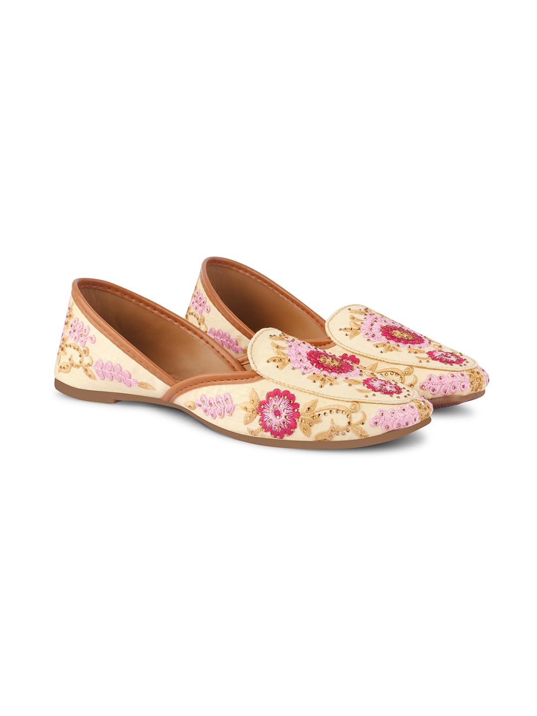 Women's Jutti Slip-on Shoes Ethnic Embellished Embroidery Wedding Party Shoes for Women-image-0