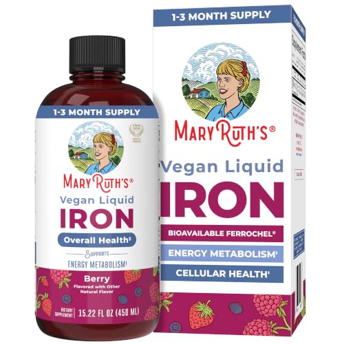 MaryRuths Liquid Iron Supplement for Women Men & Kids 15.22 Fl Oz Vegan