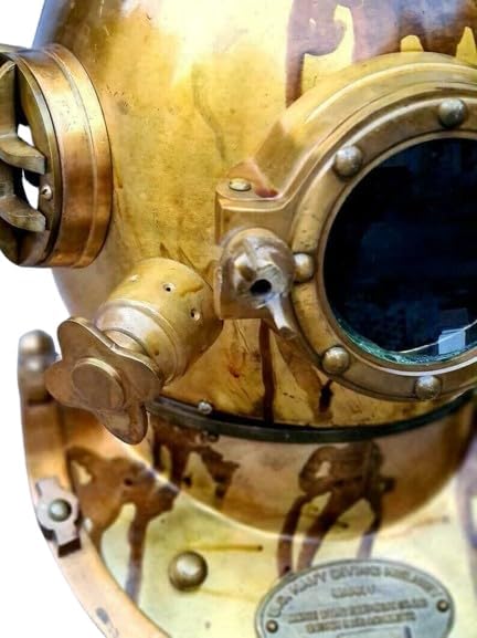 Generic US Navy Mark V Diving Divers Helmet Morse Vintage Antique 18"" Full Size, As Shown in image