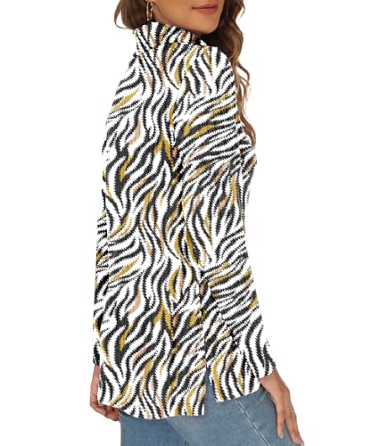 Image of Women Sweaters Turtleneck Long Sleeve Tunic Tops Fall Lightweight Pullover Sweater