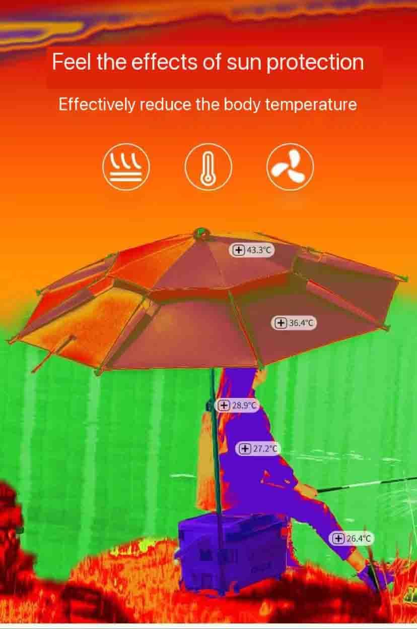 7 stóp parasol wędkarski duży parasol wędkarski 3-krotny przenośny uniwersalny krem ​​do opalania przeciw burzy osłona przeciwdeszczowa wtyczka parasol wędkarski parasol (A 8 ft)
