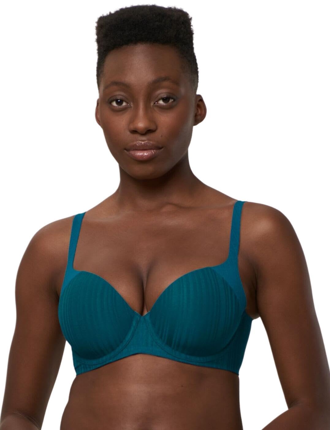 Triumph Women's Body Make-up Patchwork WP EX Bra, Blue Coral, 40B