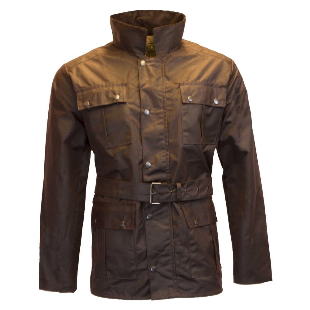 Walker & Hawkes Wax Grafton Veste de moto pour homme
