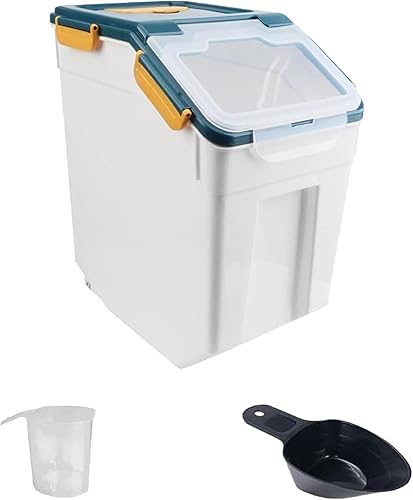 Miniatura 14 de Contenedor hermético grande de almacenamiento de alimentos para perros con cuchara y taza medidora, contenedor de almacenamiento de alimentos para 2