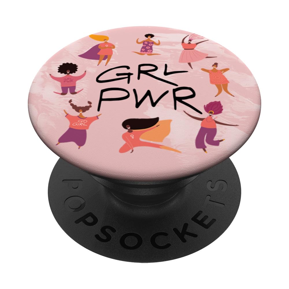 Grl Pwr Pop Socket - Pink Girl Power Accessories for Women PopSockets Adhesive PopGrip