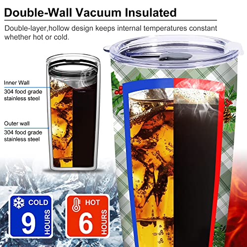 NymphFable 20oz Navidad Flor Taza Termo Cafe para Llevar Taza Termica Acero Inoxidable Taza Personalizada - Imagen 6