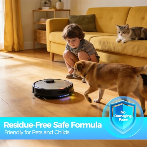Image of Floor Cleaning Solution,Floor Cleaner for Hardwood Tile Hardfloor Marble Cement Vinyl Flooring Laminate Flooring, Compatible Robot Vacuums with Mopping and Wet Dry Vacuum,1L, 33.8 Fl. OZ