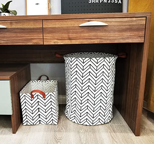 Image of Rectangular Storage Box Basket for Baby, Kids or Pets - Fabric Collapsible Storage Bin for Organizing Toys,Nursery Basket,Clothing,Books, Gift Baskets (geometry)