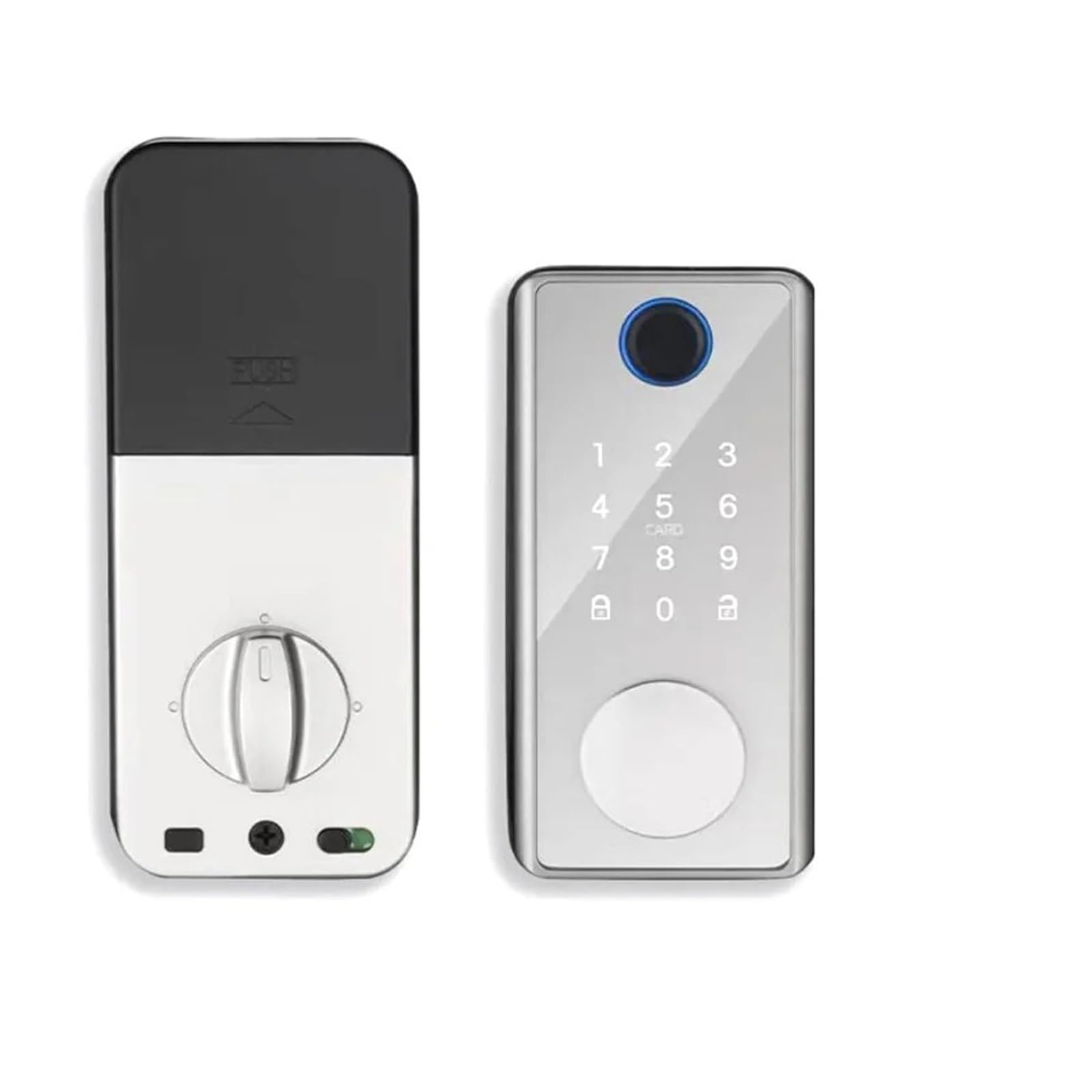 CVFRDD Smart Door Knob, Smart Deadbolt Locks Of Tuya App Biometric Finrprint Password Keyless Entry Front Door Lock Keyless Entry Door Handle(Kit14)