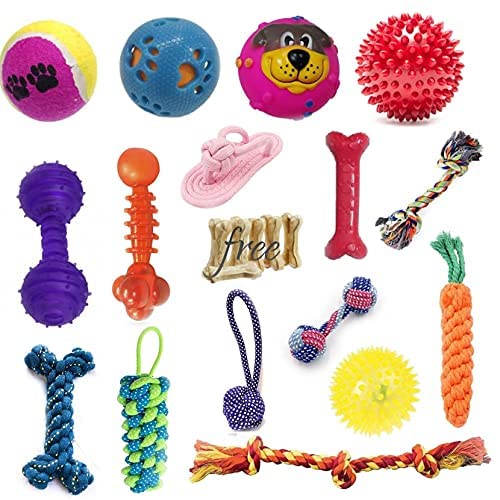 PSK PET MART Squeaky, Chew Teether Toys Combo for Dog/Puppy - 17 in 1 Combo (B0B25HQ2SR) Amazon Price History, Amazon Price Tracker