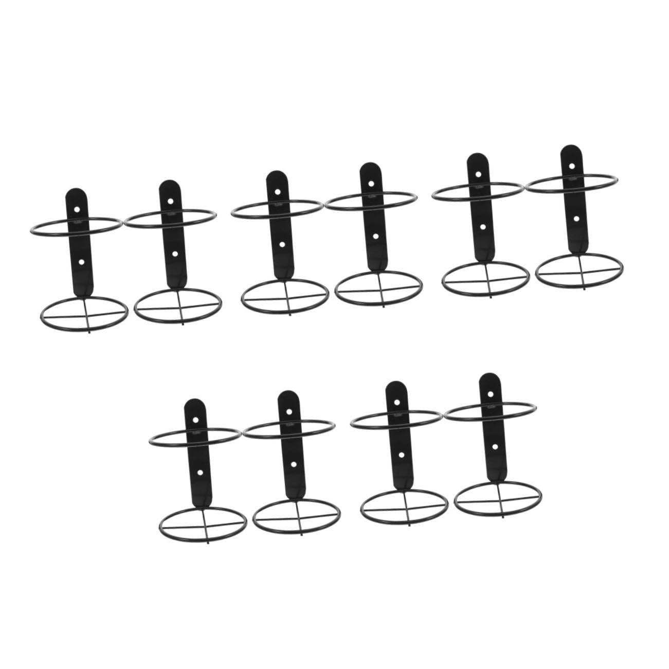 TOPBATHY 10 pezzi Portabottiglie da Parete Singolo Metallo Nero Supporto per Vino Resistente e Antigraffio Espositore da Muro per Bar e Casa
