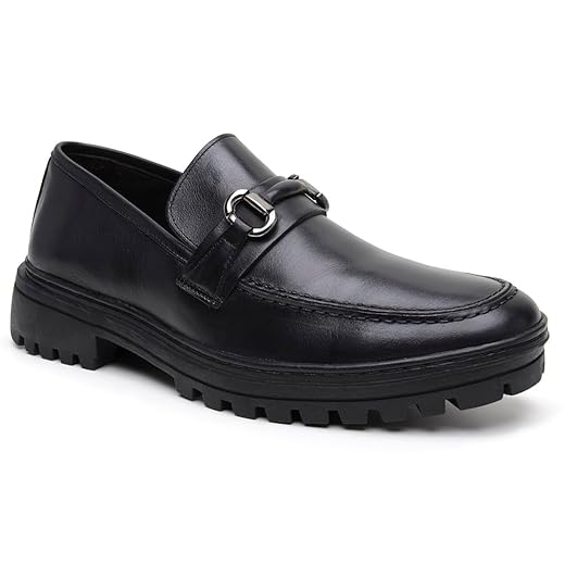 Turunelli Calçados Mocassim Masculino Alaska Bridão Prateado, Couro Bovino Legítimo, Palmilha Gel Conforto, Solado Dentado, Casual Elegante, Costura Artesanal, Numeração 37-44