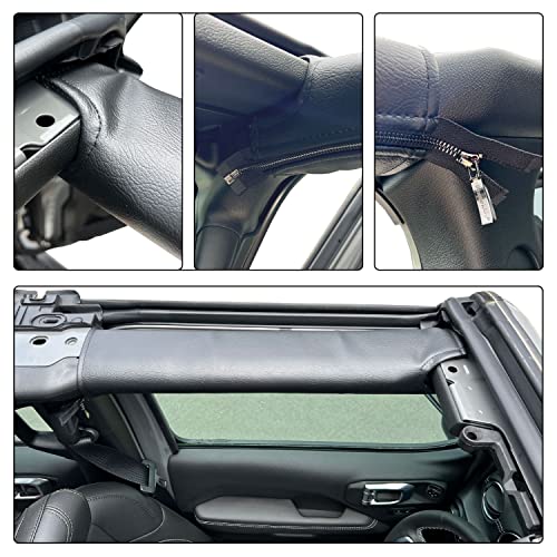 Shadeidea Jt Roll Bar Padding Compatible With Jeep Gladiator (2018-Current) - Black Vinyl Foam Laminated Pad Cover Kit Protection Sahara Rubicon With Grab Bag - 3 Years Lasting #TOP2
