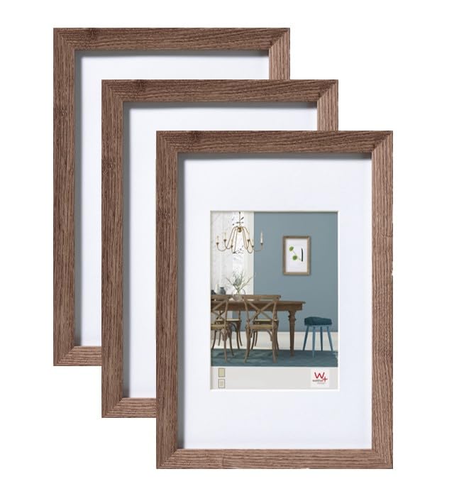walther design Bilderrahmen nussbaum, 24x30 cm 3er Pack Fiorito Holzrahmen EF430N3