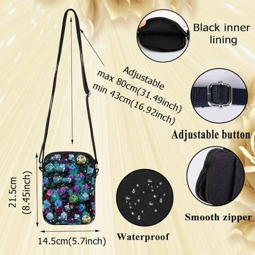 G2TUP Dungeons D20 Dice Crossbody Bag Game Master Gifts D20 RPG Game Shoulder Bag Legends of Fantasy Merch2