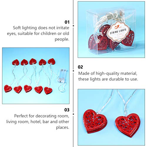 OSALADI Valentines Day String Light Hollow Heart