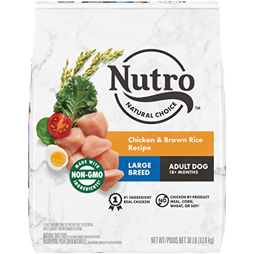 NUTRO NATURAL CHOICE Large Breed Adult Dry Dog Food, Chicken & Brown Rice Recipe Dog Kibble, 30 lb. Bag