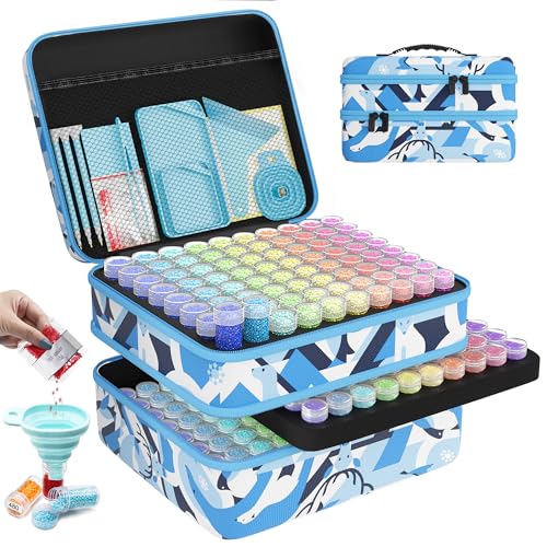 Image of ARTDOT 240 Slots Storage Container for Diamond Art Kits for Adults,Portable Bead Storage Boxes for Diamond Painting Accessories and Tools