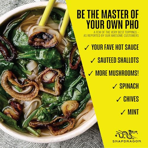 Image of Snapdragon Mushroom Pho Instant Noodle Bowls | Mushroom Flavor Broth with Rice Noodles | Gluten Free | No Artificial Flavors | No MSG Added | 2.1 oz (6 Pack)