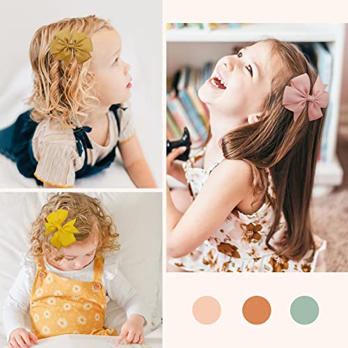 image for YHXX YLEN 40PCS 3 Inch Hair Bows for Girls Grosgrain Ribbon Toddler Ac
