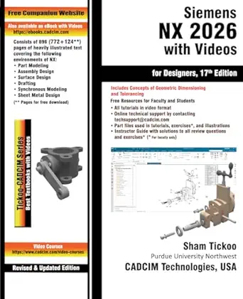 Siemens NX 2026 with Videos for Designers Siemens NX 2026 with Videos for Designers book cover