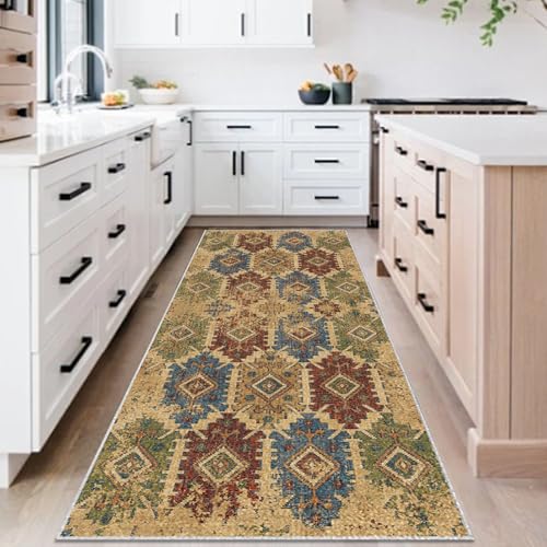 Alfombra cocina lavable con base antideslizante y pelo corto para pasillos 4