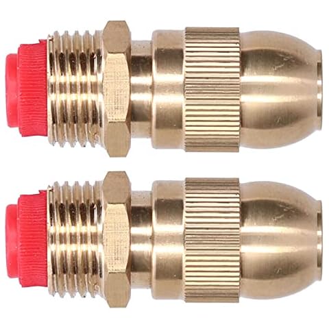 Duokon Messing-Nebeldüsen, Verstellbarer Bewässerungssprinkler G 1/2 Außengewinde Garten-Rasensprühdüse Cover