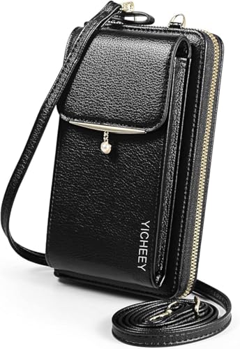 YICHEEY Small Crossbody Cell Phone Purse Bags for Women Mini Shoulder Handbag Wallet with Credit Card Slots