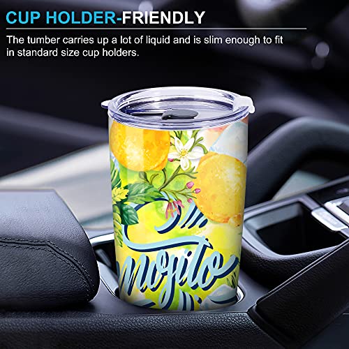 NymphFable 20oz Limón Taza Termo Cafe para Llevar Taza Termica Acero Inoxidable Taza Personalizada - Imagen 7