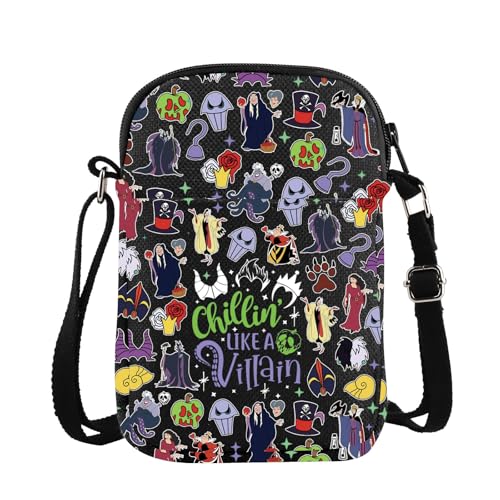 ZJXHPO Villains Carry On Bag Chillin is Like A Villain Cross Body Bag Witch Shoulder Bag Evil Queen Messenger Bag (Villain CB)