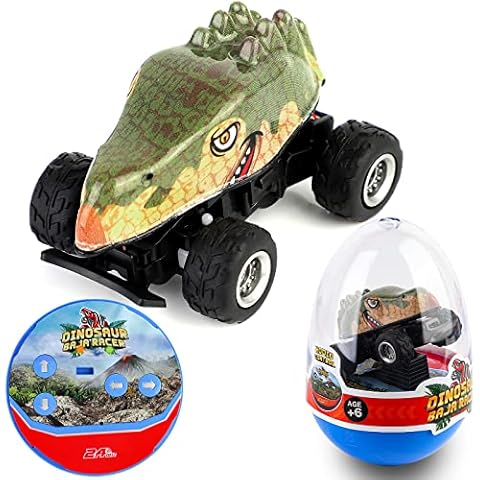 HOMELYLIFE Remote Control Cars, 2.4GHz Rechargeable Mini RC Car, Dinosaur Toys Car, 4-Channel Off-Road Vehicle, Christmas Birthday Gift for 3 4 5 6 7 Years Old Boys & Girls Cover