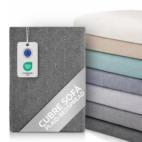 Textilhome Cubre Sofá Multiusos Funda Sofa y Cama, Manta Foulard