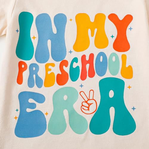 Image of Little Kids Toddler Boys Girls First Day of School Shirt in My Pre School Era Back to School Kindergarten T-Shirt