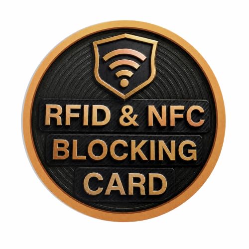 Image of SaiTech IT Round Shape RFID Blocking Card for Credit Debit ID Card, Black | Slim Anti-Theft Contactless NFC RFID Blocker Protector, Easily Fit into Wallet and Purse, for Men & Women