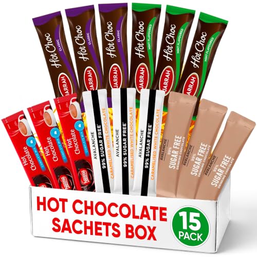 Treats from Home Hot Chocolate Variety Pack, 15 Sachets Gift Box ...