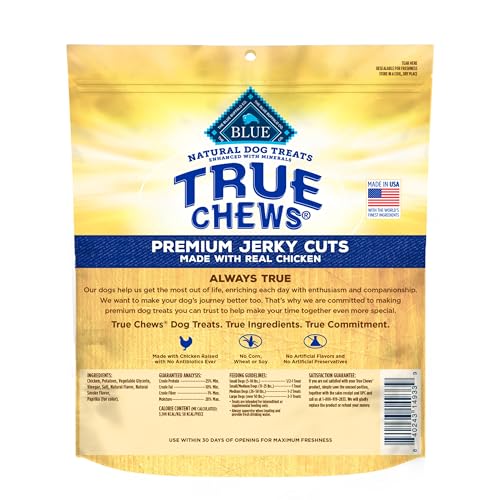 Blue Buffalo True Chews Premium Jerky Cuts Dog Treats with Natural Ingredients Chicken - Image 3