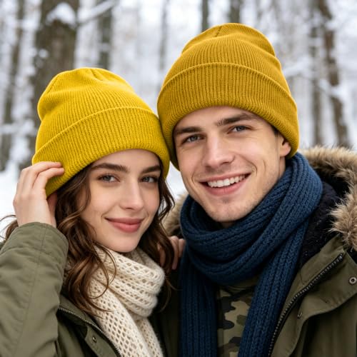 Image of ZOORON Beanie for Men Women Slouchy Winter Beanie Hats Cuffed Skull Caps