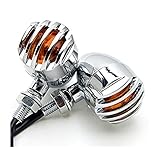 chopper blinkerhalter Farbe: Silber mit Bernstein Objektiv