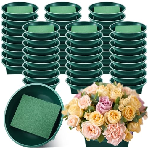 Sabary Floral Foam Bowls & Foam Blocks Kit (48 pcs)
