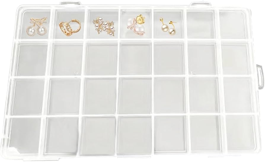 Amazon.co.jp: ジュエリーボックス28グリッド - ジュエリーボックス