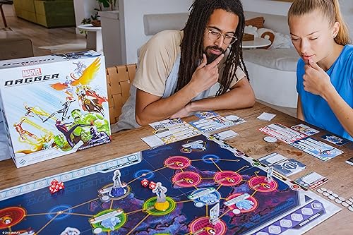 Asmodee Marvel D.A.G.G.E.R. Board Game - Unite as Iconic Heroes to Save The World, Cooperative Strategy Game for Kids & Adults, Ages 12+, 1-5 Players, 3-4 Hour Playtime