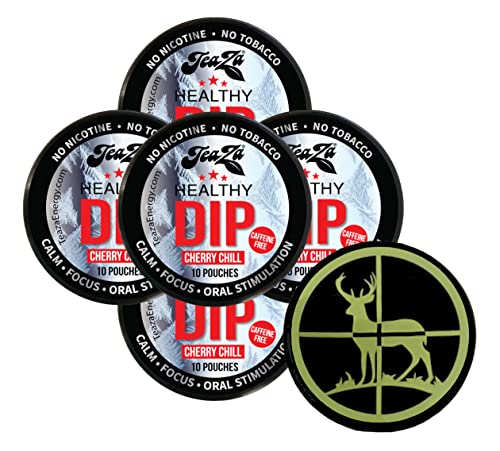 TeaZa Herbal Pouch Cherry 5 Cans with DC Crafts Nation Skin Can Cover - Deer