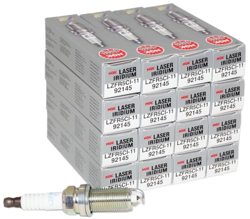 OverstockDirect NGK 92145 Laser Iridium Spark Plugs LZFR5CI11 92145 Compatible with Select 2009-2024 Chrysler, Dodge, Jeep and Ram 5.7L Hemi V8 Models (16 Pack)