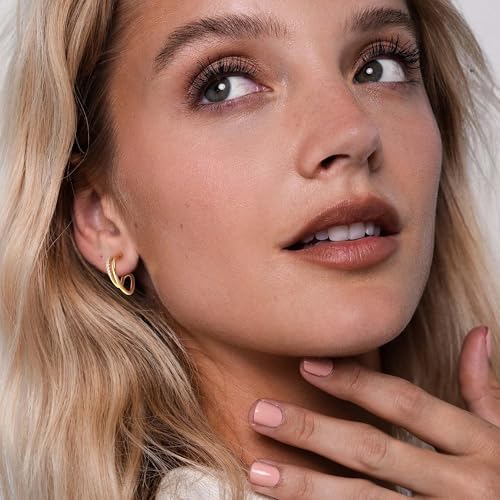 LOYATA Earring Stud Sets for Women 14K Gold Plated 925 Sterling Sliver Post Small Stud Earrings for Women Hypoallergenic Gold Trendy Jewelry for Women4