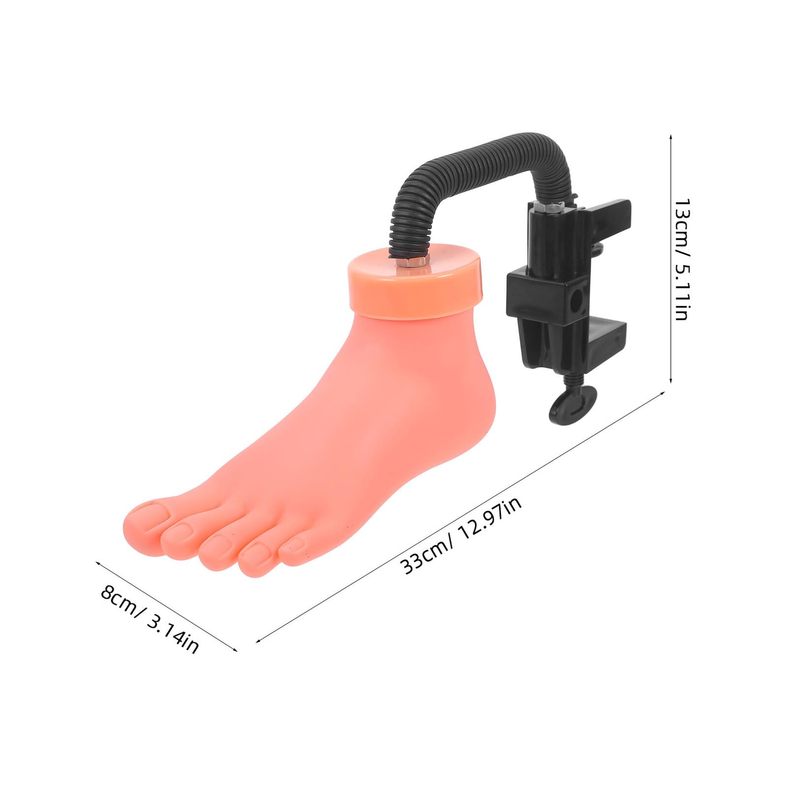 Piede per Pratica Unghie in PVC Rosa Supporto Flessibile