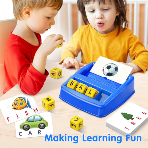 HahaGift Educational Toys for 3-5 Year Old Boy Girl Gifts, Matching Letter Learning Games Activities, Ideal Christmas Birthday Gift for Toddler Kids Age 3 4 5 6 7 Year Olds Boys Girls - Image 4