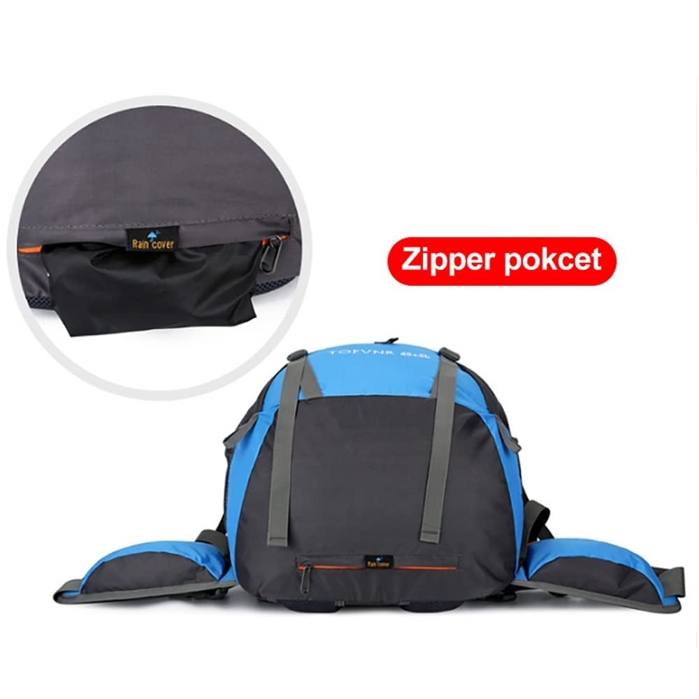 Plecak kempingowy, plecak turystyczny, wodoodporny lekki plecak podróżny 70L na świeżym powietrzu do wspinaczki górskiej (Grey : B)