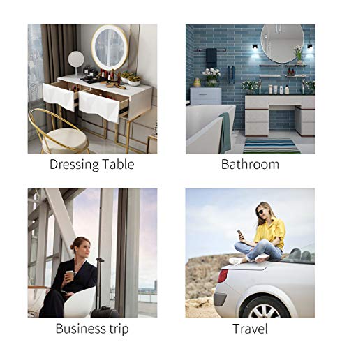 Vlando Travel Makeup Cosmetic Bag Leather Portable Make Up Organizer With Adjustable Dividers For Cosmetics Makeup Brushes, Girls, Women, Friends Beige #TOP6