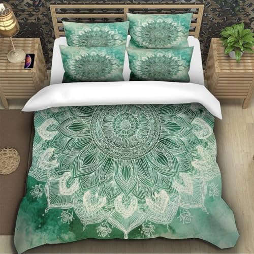 Housse de couette mandala hypoallergénique microfibre douce